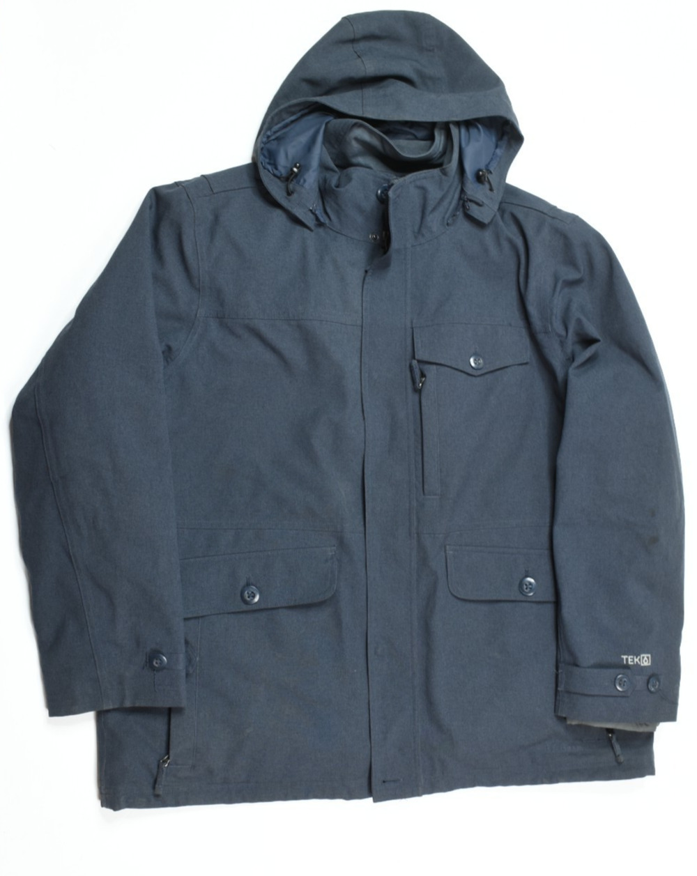 LL Bean 3 in 1 PrimaLoft Tek Parka Jacket Coat Mens 2XL Blue Lined Full-Zip